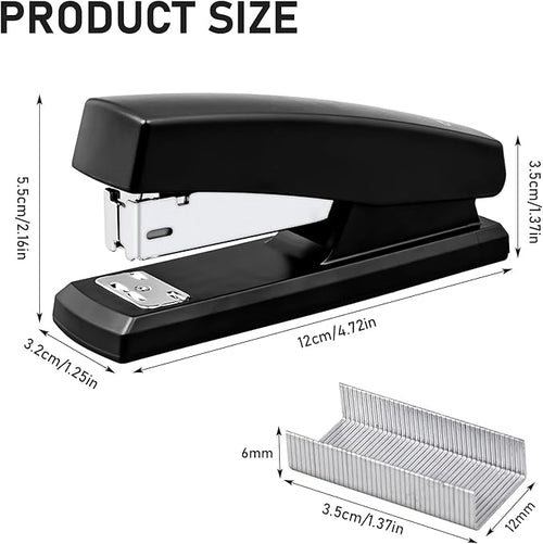 6 Pieces Desktop Staplers with 3000 Staples