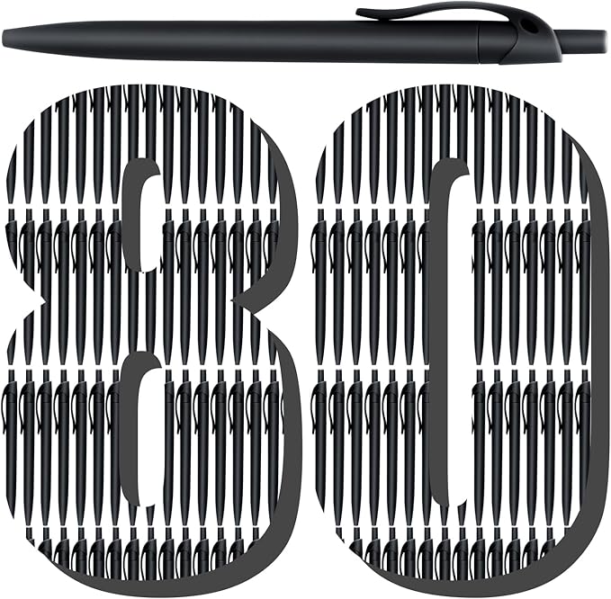 BLACK Pens Bulk 80 Pack Red Click Pens 1.0MM BLACK Ink