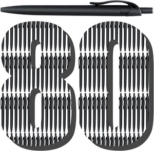BLACK Pens Bulk 80 Pack Red Click Pens 1.0MM BLACK Ink