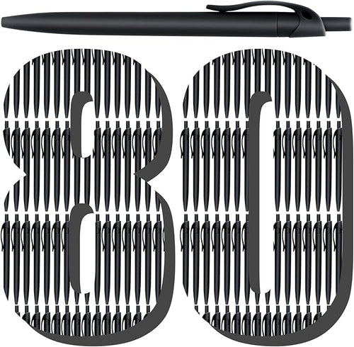 BLACK Pens Bulk 80 Pack Red Click Pens 1.0MM BLACK Ink