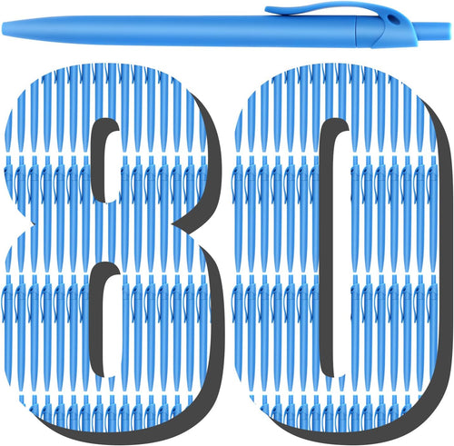 BLUE Pens Bulk 80 Pack Red Click Pens 1.0MM BLUE Ink